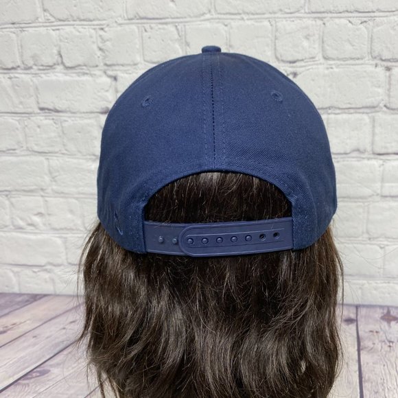 AHEAD Baseball Hat Rope Cap Snapback Navy Blue de Boer's Golf Shop Floral Bill - Picture 3 of 9